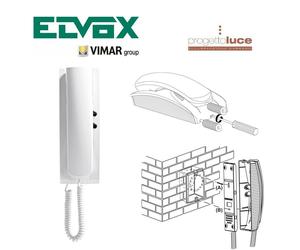 CITOFONO DA PARETE VIMAR ELVOX 8870.1 CON RONZATORE DUE PULSANTI IMPIANTO 5 FILI