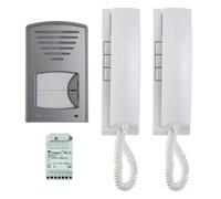 Kit citofono 2 fili bifamiliare farfisa con citofoni pulsantiera e alimentatore