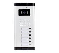 Citofono senza fili 700TVL di interfono impermeabile Videocitofono Videocamera for esterni Visione a infrarossi IR con pulsanti di chiamata multipli for appartamento/case(520C-6)