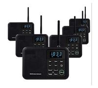 Citofono Senza Fili di interfono wireless a lungo raggio da 1 miglio for la comunicazione tra uffici domestici e aziendali una stanza all'altra(6 Unit Black)