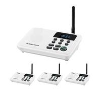 Citofono Senza Fili di interfono wireless a lungo raggio da 1 miglio for la comunicazione tra uffici domestici e aziendali una stanza all'altra(4 Unit White)