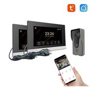 Citofono senza fili di videocitofono 1080P, campanello video intelligente wireless domestico, un pannello di chiamata + due display(H-R6-P356B-2M503BA-B)