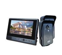 Citofono senza fili Videocitofono wireless da 7 pollici a 2,4 GHz Rilevazione del movimento senza colpi di sicurezza del campanello visivo a lungo standby for la casa(818-1-2)