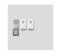 Siedle Set CAB 850-2 E/W citofono Cablato Infofeld Argento, Bianco