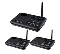 Citofono wireless per la casa Interfoni senza fili FM a 22 canali Home House Business Uffici di chiamata e conversazione da 1 miglio di distanza da una stanza all'altra(3Unit Black)