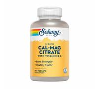 Citrato Di Calcio E Magnesio Con Vitamina D2 180 Capsule Vegetali Di Solaray