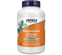 Citrato di magnesio polvere pura 227 g supporto del sistema nervoso Now Foods