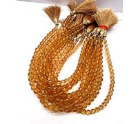 Citrine Quartz 6-7 mm Round Faceted 10" 38 to 40 pezzi Yellow Color Rare Gemstone Beads Beach German_Beads_09