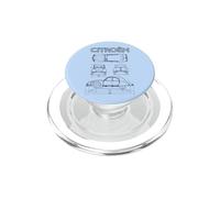 Citroën 2CV Black Visualizzazioni Diagramma PopSockets PopGrip per MagSafe