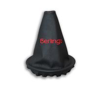 CITROEN BERLINGO 2 II 2008-2017 CUFFIA DEL CAMBIO PELLE NERA RICAMO FILO ROSSO