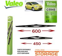 CITROEN C2 C3 PEUGEOT 1007 KIT SPAZZOLE TERGICRISTALLO 600+450 VALEO C5945