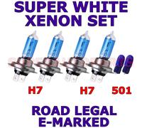 Citroen C4 Aircross 2013 + H7 x4pcs Alogena Xenon Faro Lampadine + W5W 501