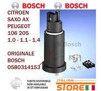 CITROEN SAXO AX PEUGEOT 106 205 POMPA BENZINA NUOVA ORIGINALE BOSCH 0580314153