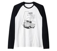 Citroën Type H Retro Francia Van Promo Vista Frontale Maglia con Maniche Raglan