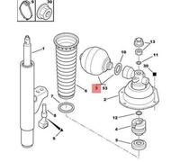 CITROEN XM 89-94 SFERA SOSPENSIONE PNEUMATICA ASSALE ANTERIORE OEM 96051826
