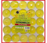 CITRONELLA CANDELA TEA LIGHTS PROTEZIONE ANTI ZANZARE INSETTI GIARDINO CAMPEGGIO
