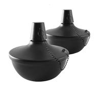 Citronella Tabletop Torce - Refillable Oil Flame Candles With 2 Wicks & Snuffer Cap | Decorative Desktop Lights For Outdoor Use | Ideal For Patio, Yard, Deck, Garden & Picnic Tables | Insect-Repelli