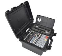 Citronic | Amplificatore mixer alimentato FLITE-600 | Sistema PA autonomo 2 x 300 W con doppio microfono wireless UHF, effetti DSP, lettore audio/registratore Bluetooth e USB