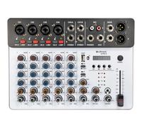 Citronic Mixer compatto Q-PAD-8 con interfaccia audio USB-C, Bluetooth ed effetti digitali | Studio portatile, suono dal vivo, podcast e attrezzatura DJ per uso domestico o professionale