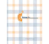 Citrus Checkered Blue & Orange Notebook - Personalized ‘Belongs To’ Cover | A Design ME Product