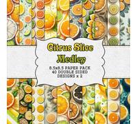 Citrus Slice Medley: A Juicy Burst of Color for Every Creative Moment!: A Collection of Bright & Zesty Citrus Scrapbook Paper Designs