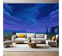 Città Antica Dell'Orizzonte Carta da Parati Fotografica Il vasto cielo notturno Poster Giganti da Parete 400 x 280 cm Soggiorno Divano TV Hotel a Tema Corridoio di Lusso Sfondo Dipinto Murale