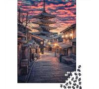 Città Antica Giapponese Puzzle Paesaggio Tradizionale Decorazione 1000 Pezzi Carta Riciclata Per Adulti E Oltre I 12 Anni Puzzle in Pezzi Divertente E Stimolante Gioco Familiare 38x26cm/1000pcs