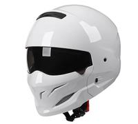 Città Autostrada Casco Integrale Moto Certificato ECE 22.06 Visiera Oscurata Regolabile Fodera Traspirante Antiturto Guscio ABS Per Piloti Adulti 3,S/(52~54cm)