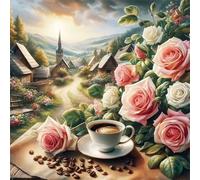 Città Caffè Rosa 300 Pezzi Puzzle, 300 pezzi puzzle Classico per adulti, Fai Da Te Giochi Educativo e Giocattoli Sfida, Intrattenimento Creativo, Puzzle Impossible
