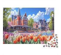 Città canadese, tulipanoPuzzle 1000 Pezzi Per Adulti, Giochi Educativi, Sfide, Decorazioni Per La Casa52x38cm/1000pcs