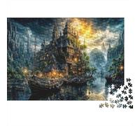 Città castello Rompicapo 1000 Pezzi In cartone Extra Spesso, Un Classico Puzzle A Pezzi Per Pace Interiore, Ideale Per Sfida Personale, Regalo Di Compleanno Originale 70x50cm/1000pcs