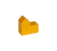 Città - Chiesa - Casa - Legno - Giallo - 20x19x10mm