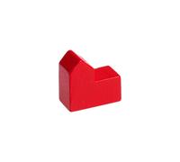Città - Chiesa - Casa - Legno - Rosso - 20x19x10mm