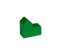 Città - Chiesa - Casa - Legno - Verde - 20x19x10mm