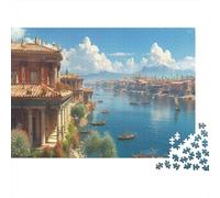 Città costiera 1000pcs (75x50cm) - Vista mare Puzzle Per Adulti Giocattolo Fai-da-te