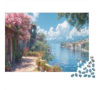 Città costiera 1000pcs (75x50cm) - Vista mare Puzzle Per Adulti Giocattolo Fai-da-te