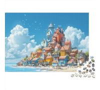 Città costiera, Vista mare Puzzle Sostenibili Con Motivi Per Adulti Da Gioco in Legno Di Alta Qualità 1000pcs (75x50cm)