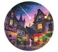 Città da favola1000 Pezzi Rotonda Puzzle paesaggioAdulti Strumento Musicale Puzzle Per Bambini Decompressione E Regalo Edugattoivi Per Bambini Difficile E Impossibile1000pcs (67.5x67.5cm)