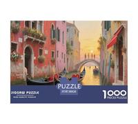 Città d'Acqua di Venezia | Romantico Puzzle Da 1000 Pezzi, Gioco Educativo Impegnativo Interattivo Per Adulti E Bambini, Moderna Decorazione Per La Casa | Regalo 38x26cm/1000pcs