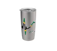 Città del Capo Skyline Heartbeat Sudafrica Montagna Tavola Bicchiere termico in acciaio inox doppia parete