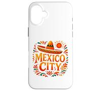 Città del Messico Cappello Messicano Sombrero Turistico Souvenir Viaggiatore Custodia per iPhone 16 Plus