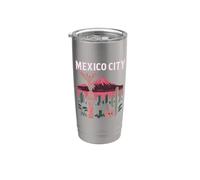 Città del Messico CDMX Retro Angel Viaggi Architettura Ciudad Mex Bicchiere termico in acciaio inox doppia parete