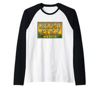 Città del Messico Messico Vintage Viaggio Souvenir Post Art Graphic Maglia con Maniche Raglan