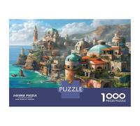 Città del Porto Puzzles 1000 Pezzi In Città Waterfair cartone Resistente, Un Puzzle Per Gioco Educativo Per La Sgonfiatina, Ideale Per Attività Fuzzle Post-scuola, 70x50cm/1000pcs