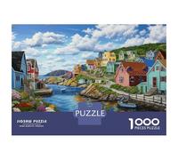 Città del Porto Rompicapo 1000 Pezzi In Pic Città Marin cartone Extra Spesso, Un Classico Puzzle A Pezzi Per Pace Interiore, Ideale Per Sfida Personale, Regalo Di Compleanno Originale 70x50cm/1000pc