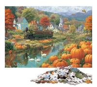 Città del raccolto Puzzle in Legno 500 Pezzi Puzzle Adulto Per Gioco Familiare Regalo Per Amore E Amico Divertimento Gioco Decorazione Interna Unica Stress Relief 500pcs (52x38cm)