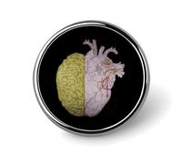 Città del Vaticano Bandiera Cervello Cuore Rotondo Smalto Spille Zaino Distintivo Gioielli Giacche Estetiche Cappelli Decor Art