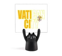 Città del Vaticano Bandiera Nazionale Nome Memo Holder Cartoon Gatto Nero Stand Decorazione
