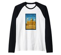 Città del Vaticano Roma Italia Vintage Travel Poster Art Graphic Maglia con Maniche Raglan