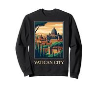 Città del Vaticano, Storico, Orizzonte, Vendemmia, Viaggio, Retro, Opera d'Arte Felpa